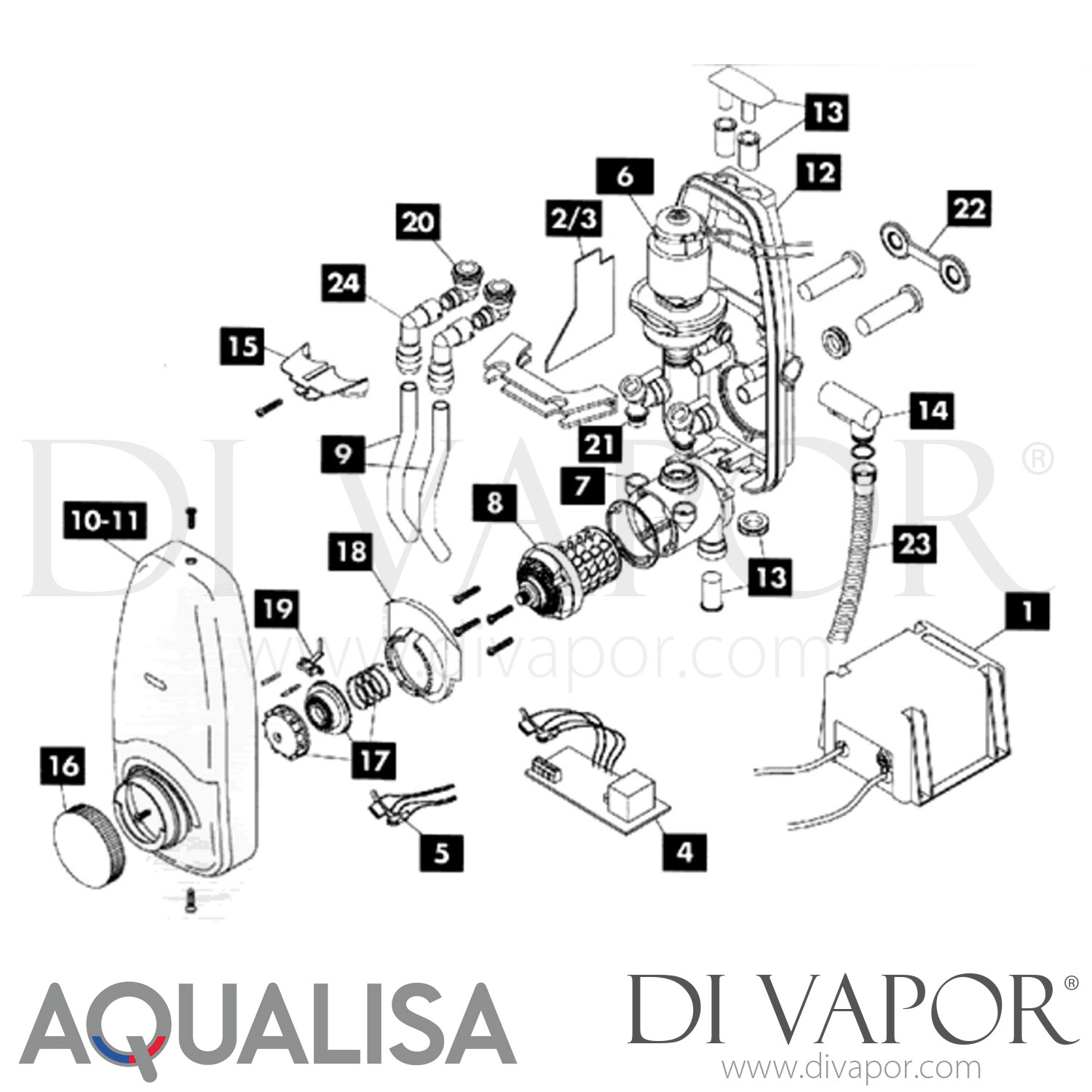 Aqualisa Aquastream Thermostatic Intergral Power Shower System Pre